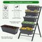 Costway Set of 2 4 FT Vertical Raised Garden Bed 5-Tier Planter Box for Patio Balcony